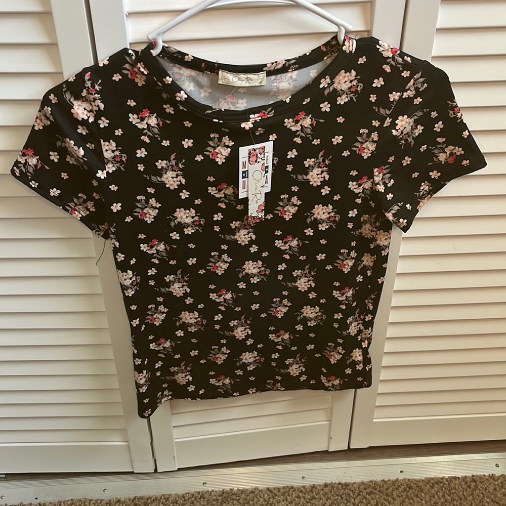 Olivia Rae, X-Small, Black with pink floral’s